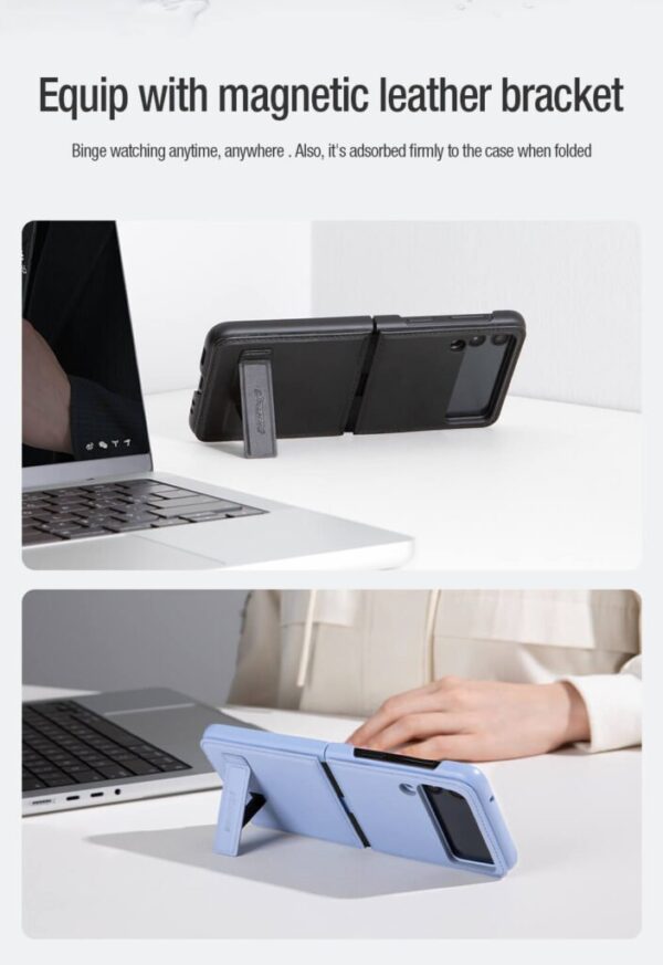 Nillkin Qin Vegan leather case for Samsung Galaxy Z Flip 3/4 5G - Image 12