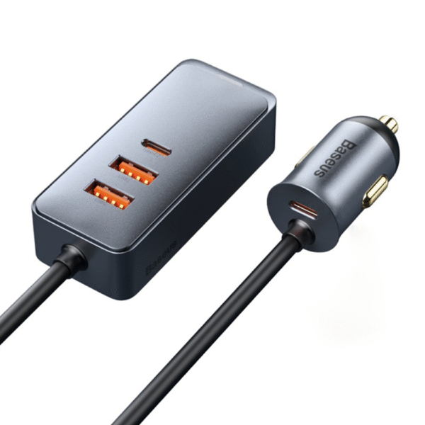 Premium Baseus 120W 4.0 Fast Charging Four Port Car Charger - Image 3