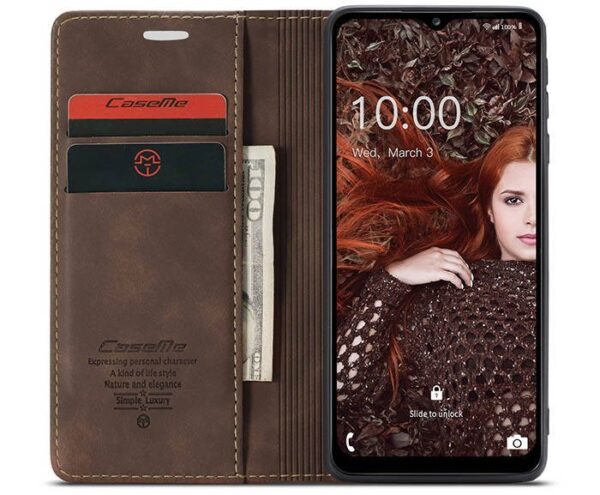 CaseMe Leather Flip Cover for Samsung Galaxy A12 - Image 7