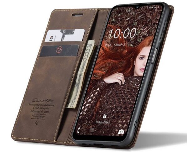 CaseMe Leather Flip Cover for Samsung Galaxy A12 - Image 8