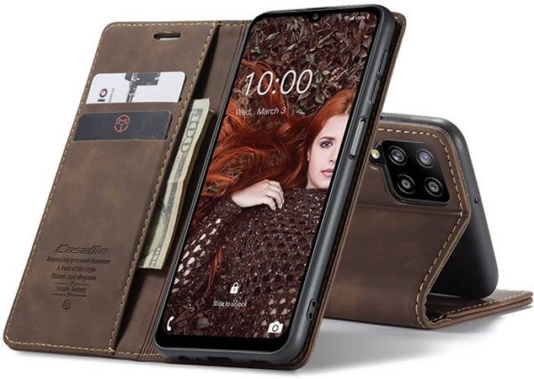 CaseMe Leather Flip Cover for Samsung Galaxy A12 - Image 10