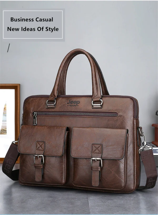 JEEP BULUO Wise Classic Business Choice British Style Laptop Bag - Image 14