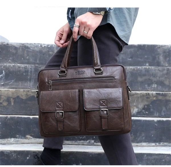 JEEP BULUO Wise Classic Business Choice British Style Laptop Bag - Image 18