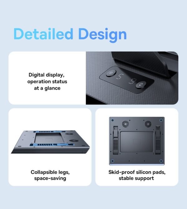 Baseus Heat-Dissipating Laptop Stand with Fan Cooling Base - Image 4
