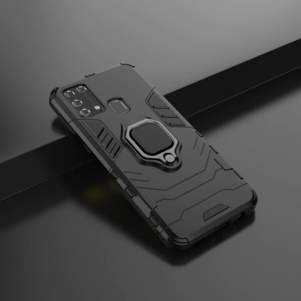 Samsung Galaxy M31 Case Luxury Ring Back Cover Case +3D Tempered Glass Protector - Image 13