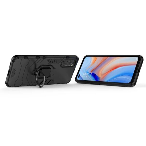 Oppo Reno 4 Armor Heavy Duty Full Body Protection Casing Cover + 3D Full Cover Tempered Glass - Image 8