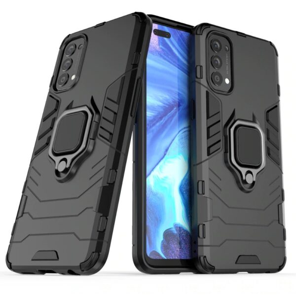 Oppo Reno 4 Armor Heavy Duty Full Body Protection Casing Cover + 3D Full Cover Tempered Glass - Image 4
