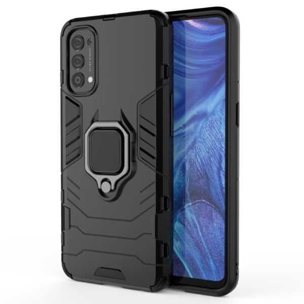 Oppo Reno 4 Armor Heavy Duty Full Body Protection Casing Cover + 3D Full Cover Tempered Glass - Image 2