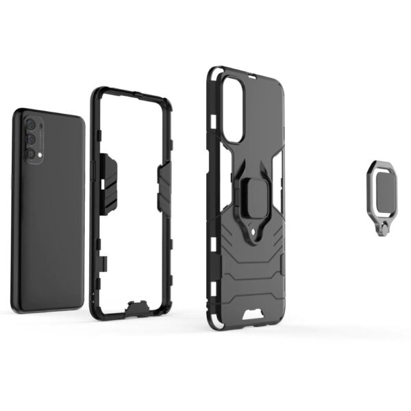 Oppo Reno 4 Armor Heavy Duty Full Body Protection Casing Cover + 3D Full Cover Tempered Glass - Image 9
