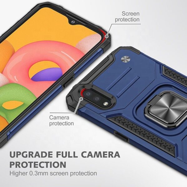 Samsung A30s, A50, A50s Armor Ring Case + 3D Glass Protector - Image 10