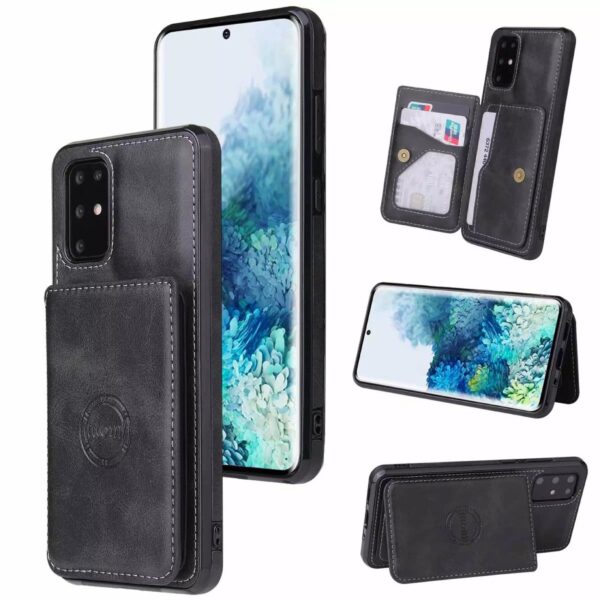 Samsung S21 Ultra Luxury Leather Wallet Back Cover Case - Image 4