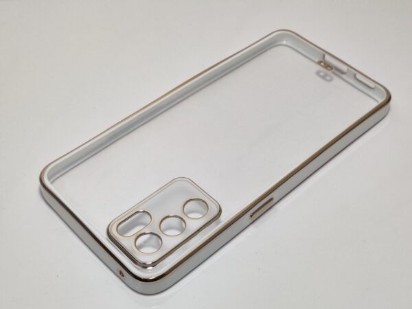 Oppo Reno 6 Dgeot Gold Plating Transparent Clear Back Case - Image 9