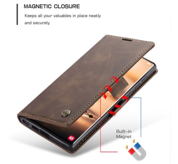 Samsung Galaxy S22 Ultra CaseMe Leather Flip Case - Image 11