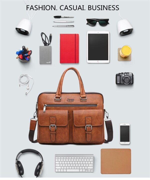 JEEP BULUO Wise Classic Business Choice British Style Laptop Bag - Image 12