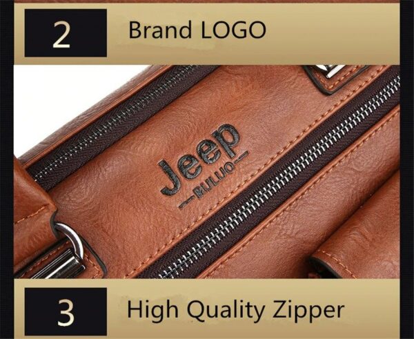 JEEP BULUO Wise Classic Business Choice British Style Laptop Bag - Image 10