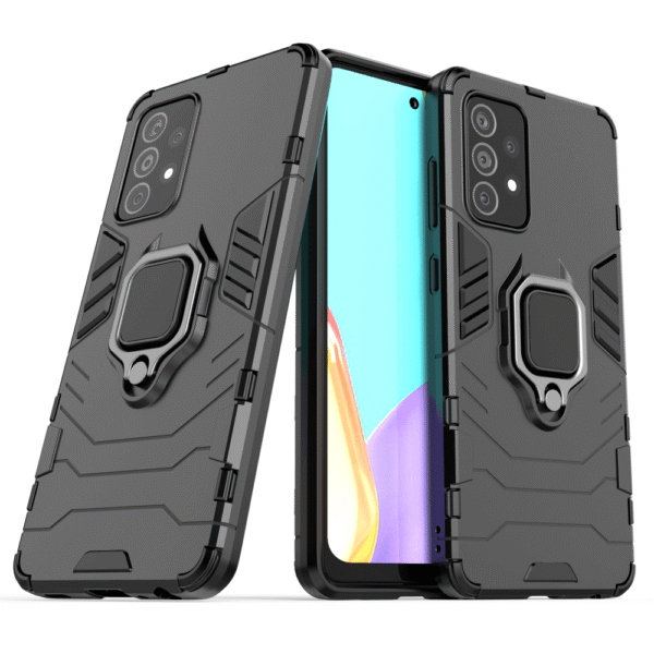 Samsung Galaxy A52 Black Panther Shockproof Armor Ring Case - Image 8