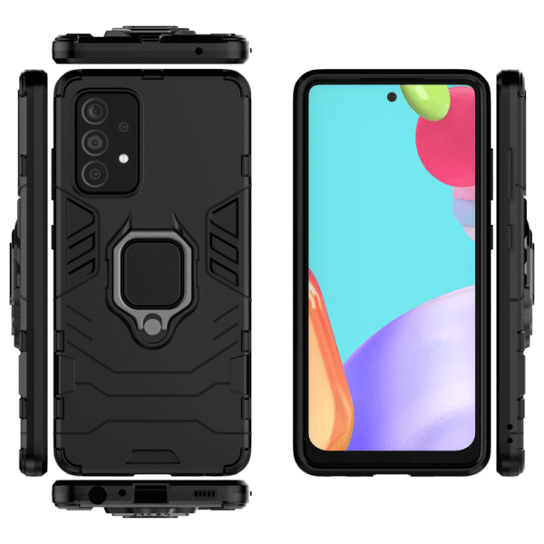 Samsung Galaxy A52 Black Panther Shockproof Armor Ring Case - Image 7