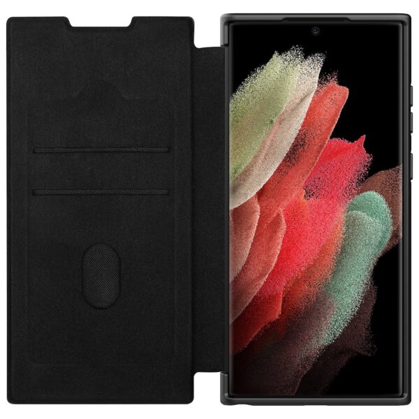 Samsung Galaxy S22 Ultra Premium Luxury Nillkin Qin Pro Series 360° Leather Flip Case Limited Edition - Image 7