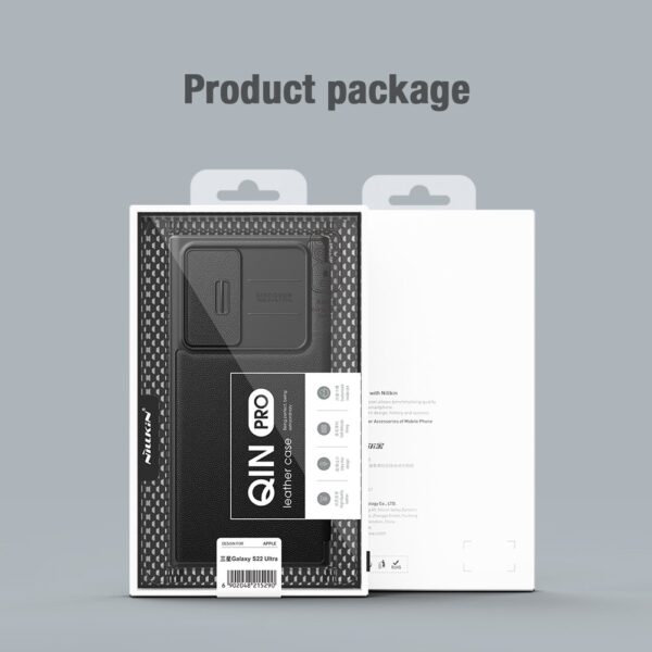 Samsung Galaxy S22 Ultra Premium Luxury Nillkin Qin Pro Series 360° Leather Flip Case Limited Edition - Image 9